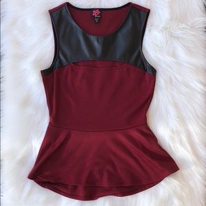 2B Bebe Peplum Top
